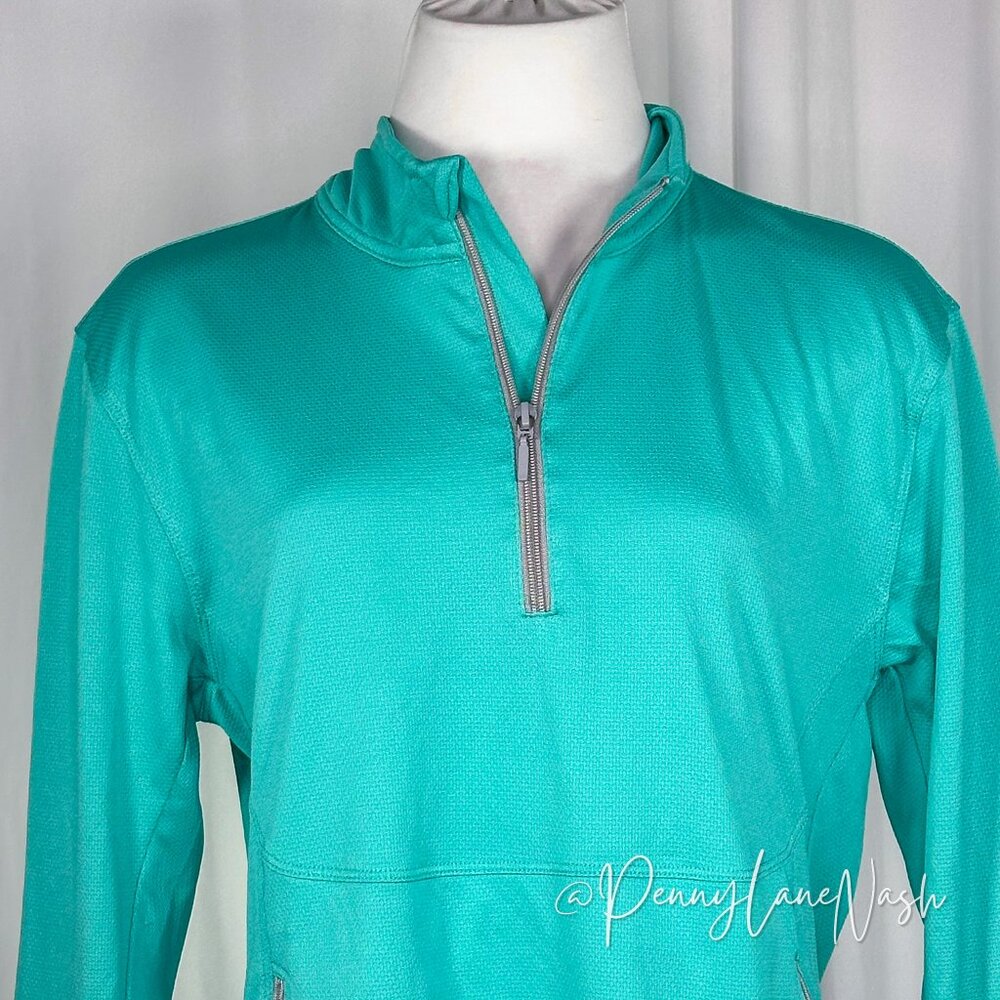 Magellan Outdoors Fish Gear MagCool 1/2 Zip Shirt Top Blue - Picture 2 of 10